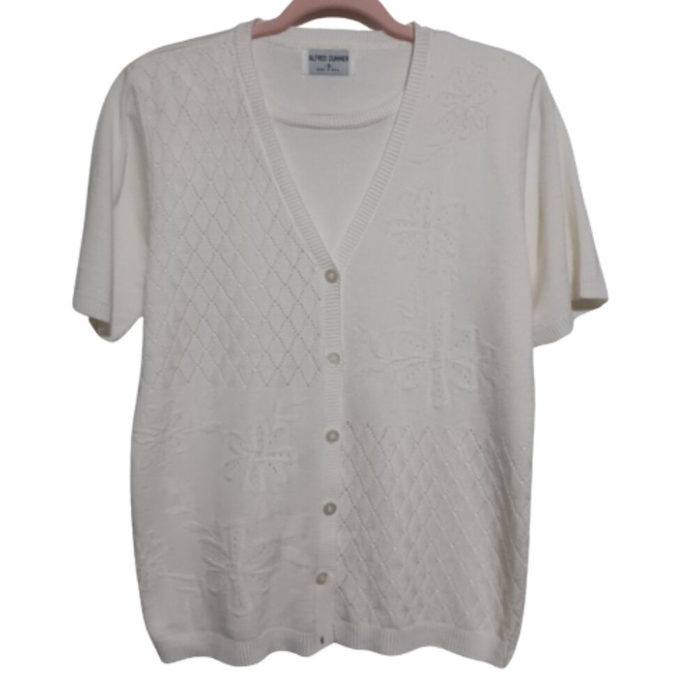 Vintage Alfred Dunner USA Women's Cardigan with Attached Tank Top Size S